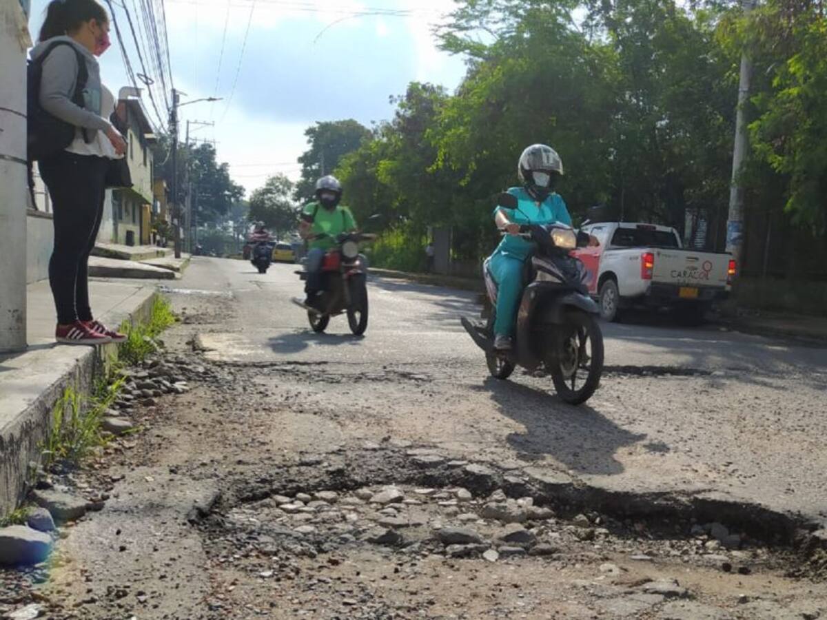 Vías deterioradas en la ciudad de Ibagué
