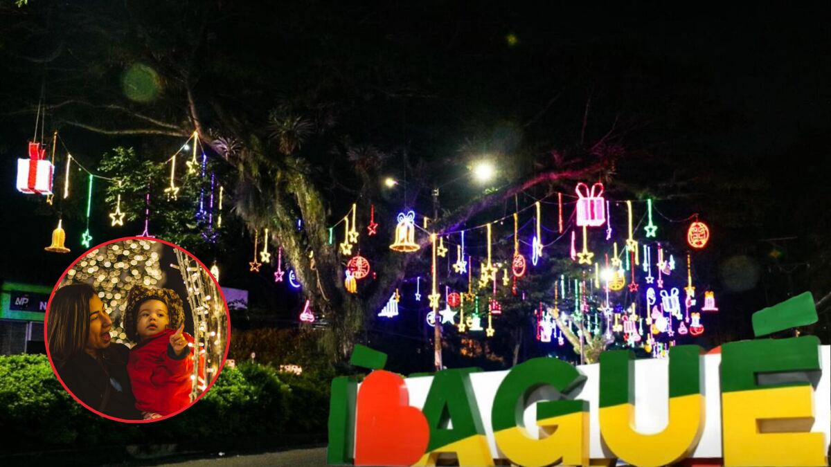 Alumbrado navideño en Ibagué (créditos: GettyImages y Alcaldía de Ibagué)