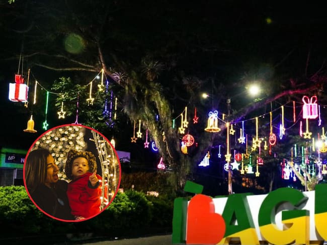 Alumbrado navideño en Ibagué (créditos: GettyImages y Alcaldía de Ibagué)