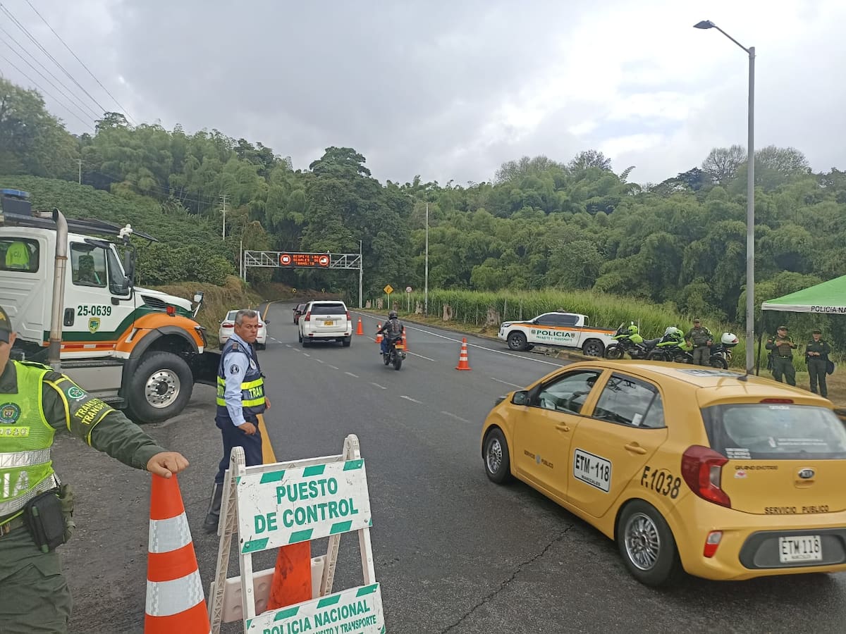 Plan retorno, vía hacía el alto de la Línea en el Quindío tiene controles especiales