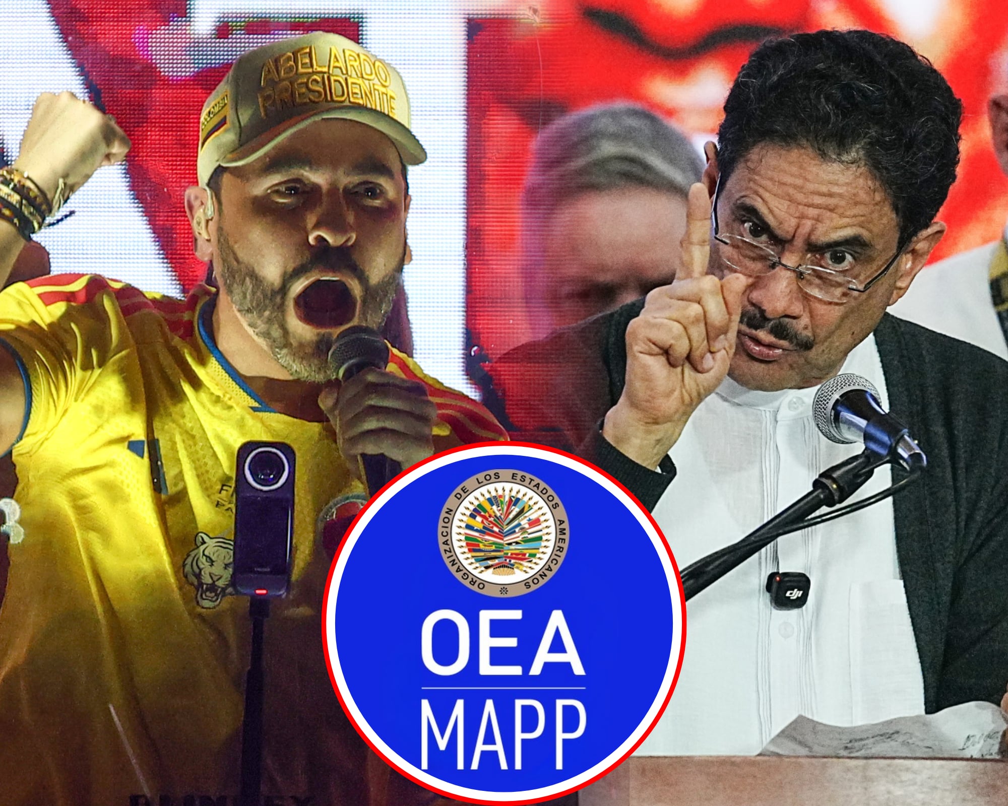 La Misión de la OEA de Apoyo al Proceso de Paz en Colombia insistió en seguir apostándole a la paz en la siguiente jornada de votaciones presidenciales en el país.
(Foto:   Caracol Radio / Getty / Cortesía)