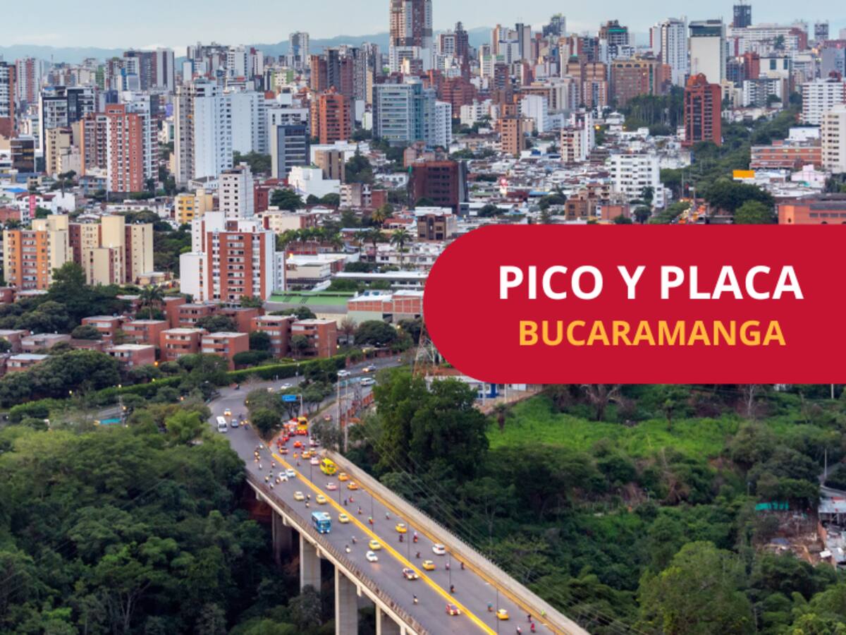 Pico y placa en Bucaramanga: rotación del 28 de octubre al 2 de noviembre y áreas exentas