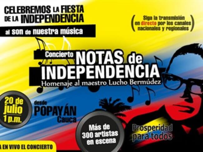 Con un concierto desde Popayán, Colombia celebra 202 años del grito de Independencia
