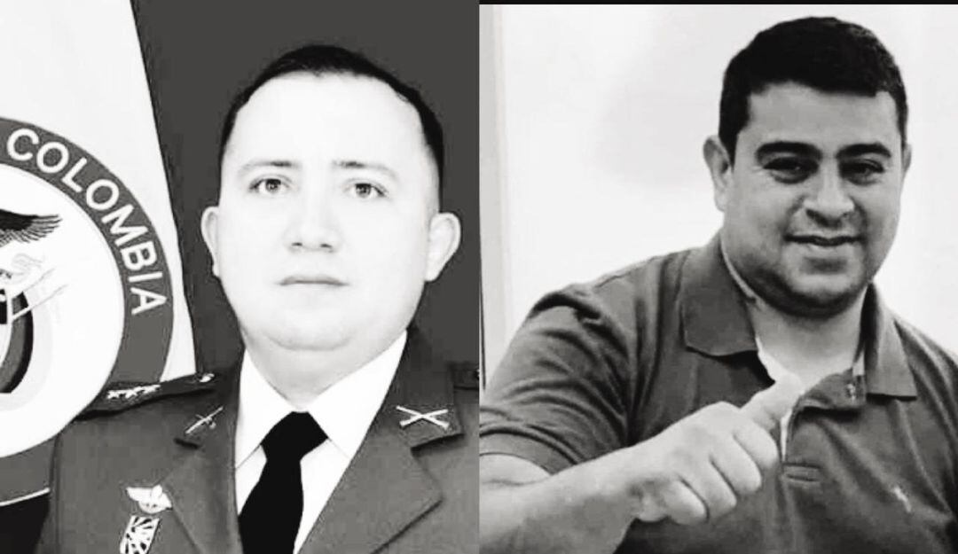 Capitán del Ejército, Ervin Leonardo Salamanca Valdión y el subintendente de la Policía, Jhonny Alejandro García Alzate. (q.e.p.d)