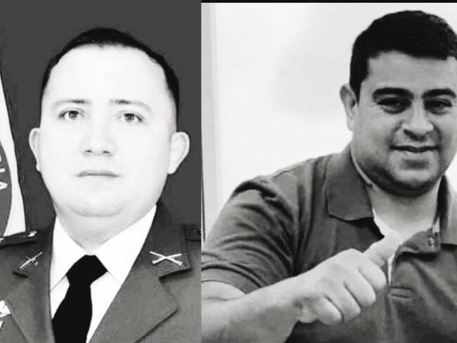 Capitán del Ejército, Ervin Leonardo Salamanca Valdión y el subintendente de la Policía, Jhonny Alejandro García Alzate. (q.e.p.d)