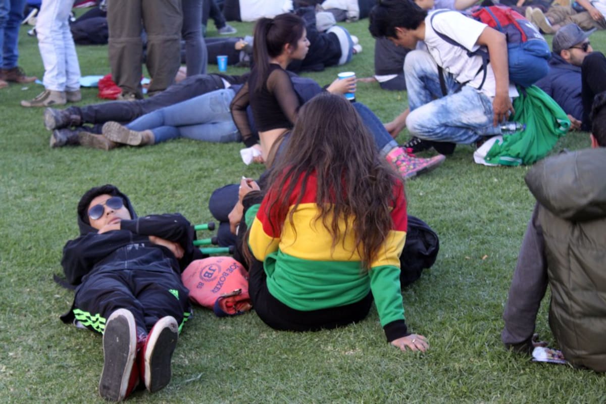 Los colores de la bandera rasta estuvieron presentes de diferentes maneras.