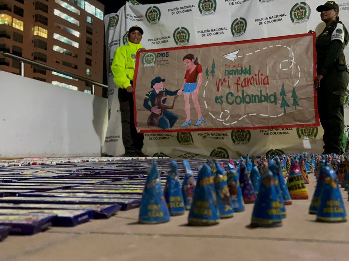 Policía Metropolitana de Cartagena incautó 60 kilos de pólvora