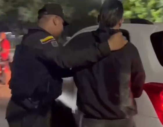 Uno de los capturados. Foto: cortesía Policía de Barranquilla.