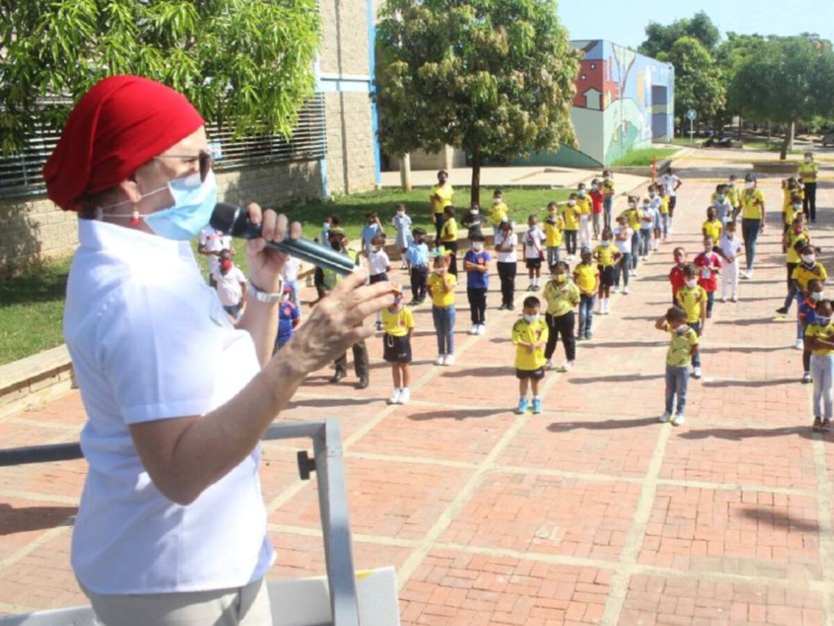Institución Educativa Jorge García Usta retornó a clases presenciales