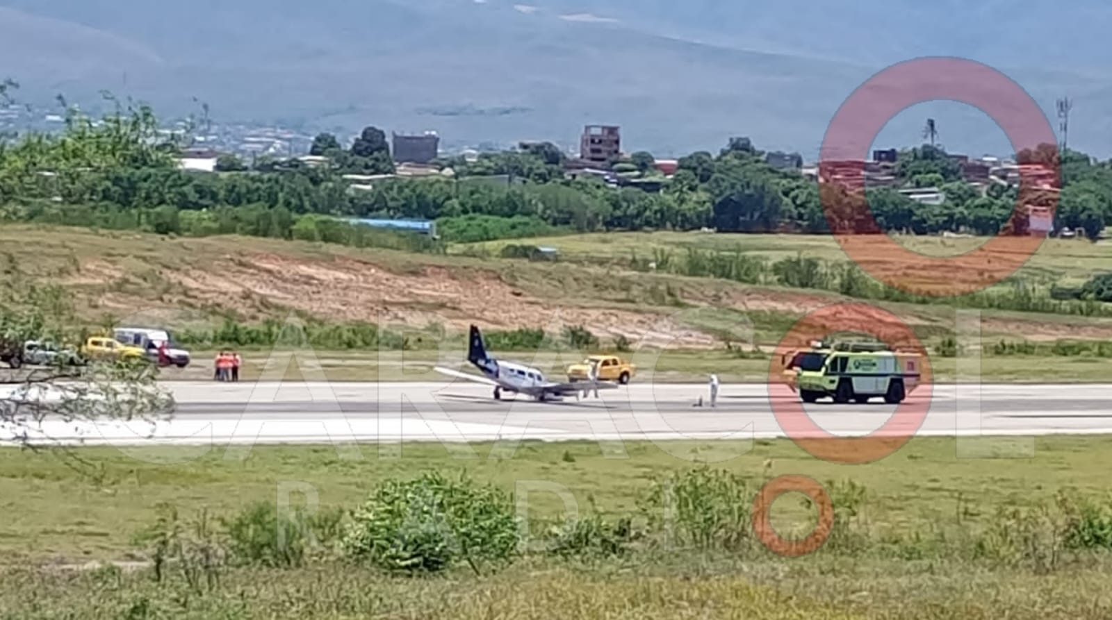 Accidente de avioneta en el aeropuerto internacional Camilo Daza / Foto: Cortesía