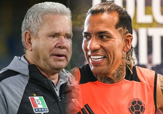 Hernán Darío Herrera, DT de Once Caldas, y Dayro Moreno / Composición: Caracol Radio