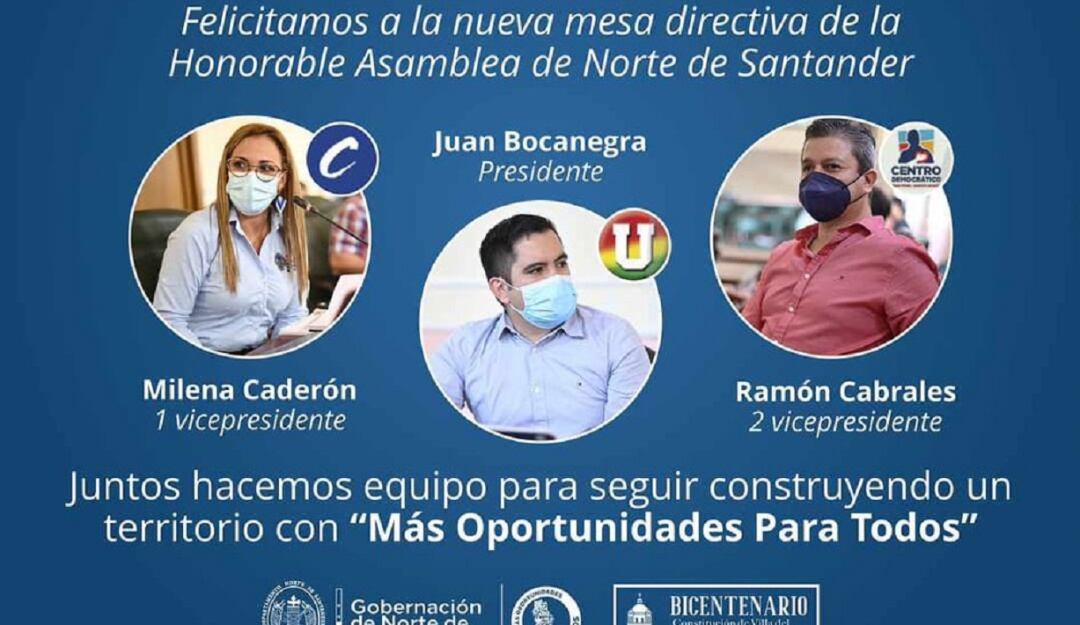 Nueva junta directiva de la asamblea en Norte de Santander