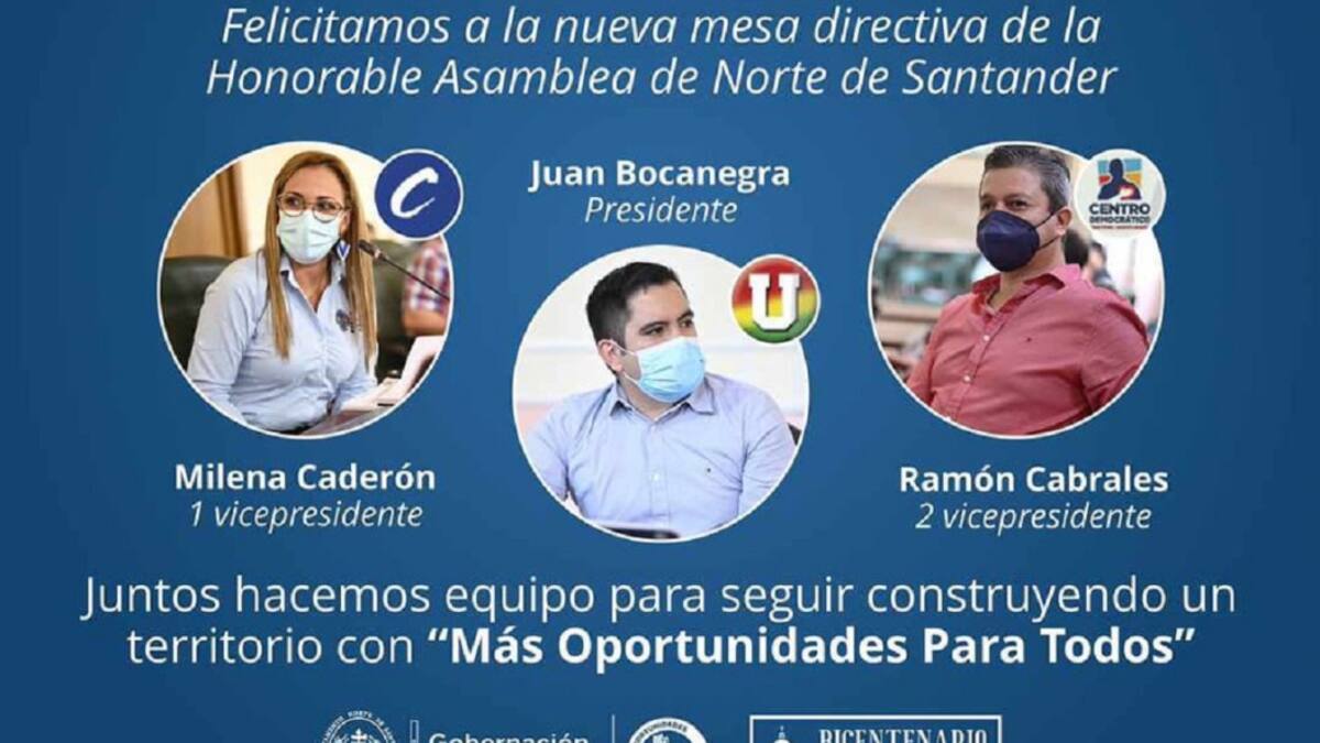Elegida nueva junta directiva de la asamblea en Norte de Santander