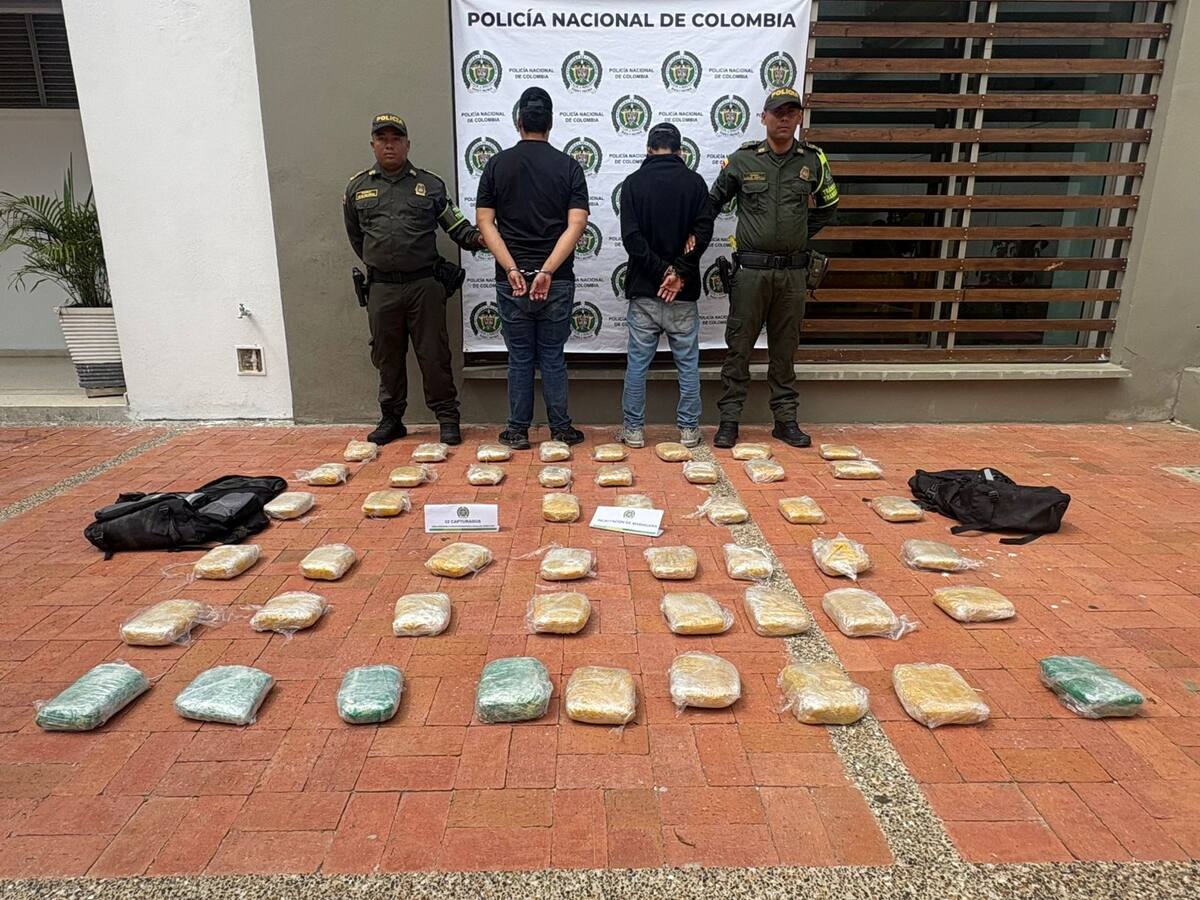 En carreteras de Bolívar cayó cargamento de marihuana: hay dos capturados