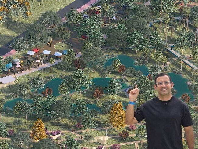 El alcalde de Montería, Hugo Kerguelén, presentó los estudios y diseños de la fase III del Parque Las Lagunas.