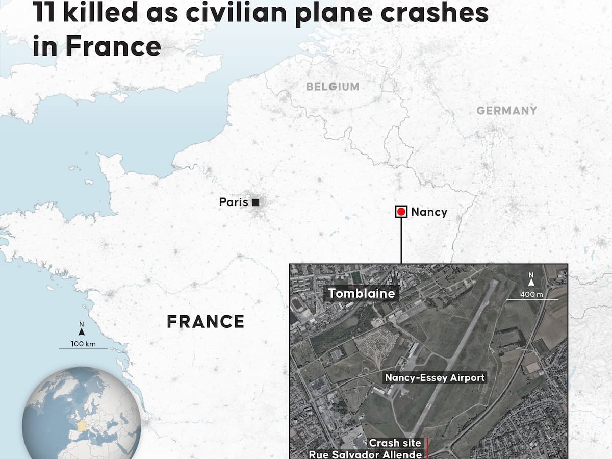 Murieron 11 personas al estrellarse una avioneta en el este de Francia