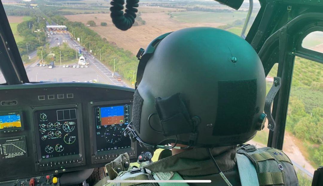 Sobrevuelo en vías del Tolima