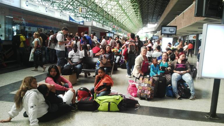 Terminal de trasporte del Norte en Medellín. 
