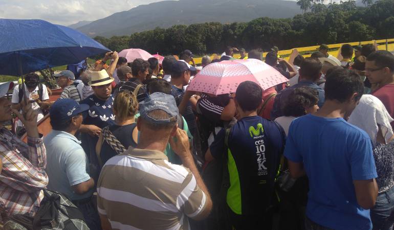 Venezolanos en la frontera