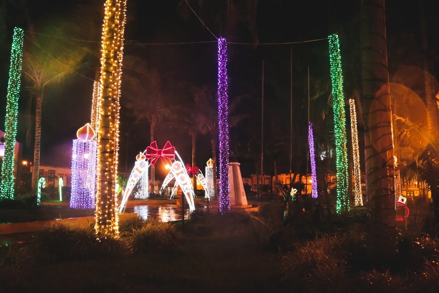 Alumbrado navideño plaza principal de Salento, Quindío. Cortesía Alcaldía Salento