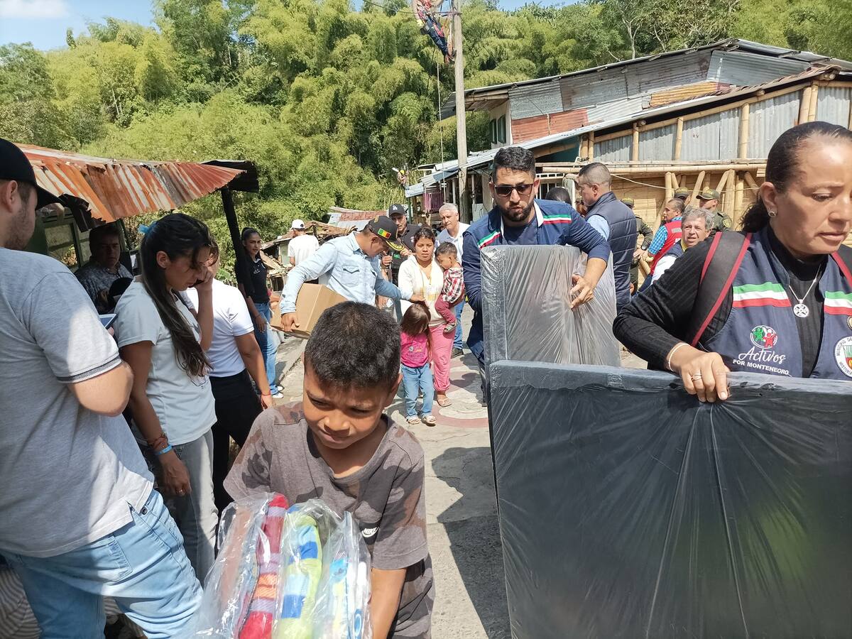 Jornadas de solidaridad por familias afectadas en incendio en Montenegro, Quindío