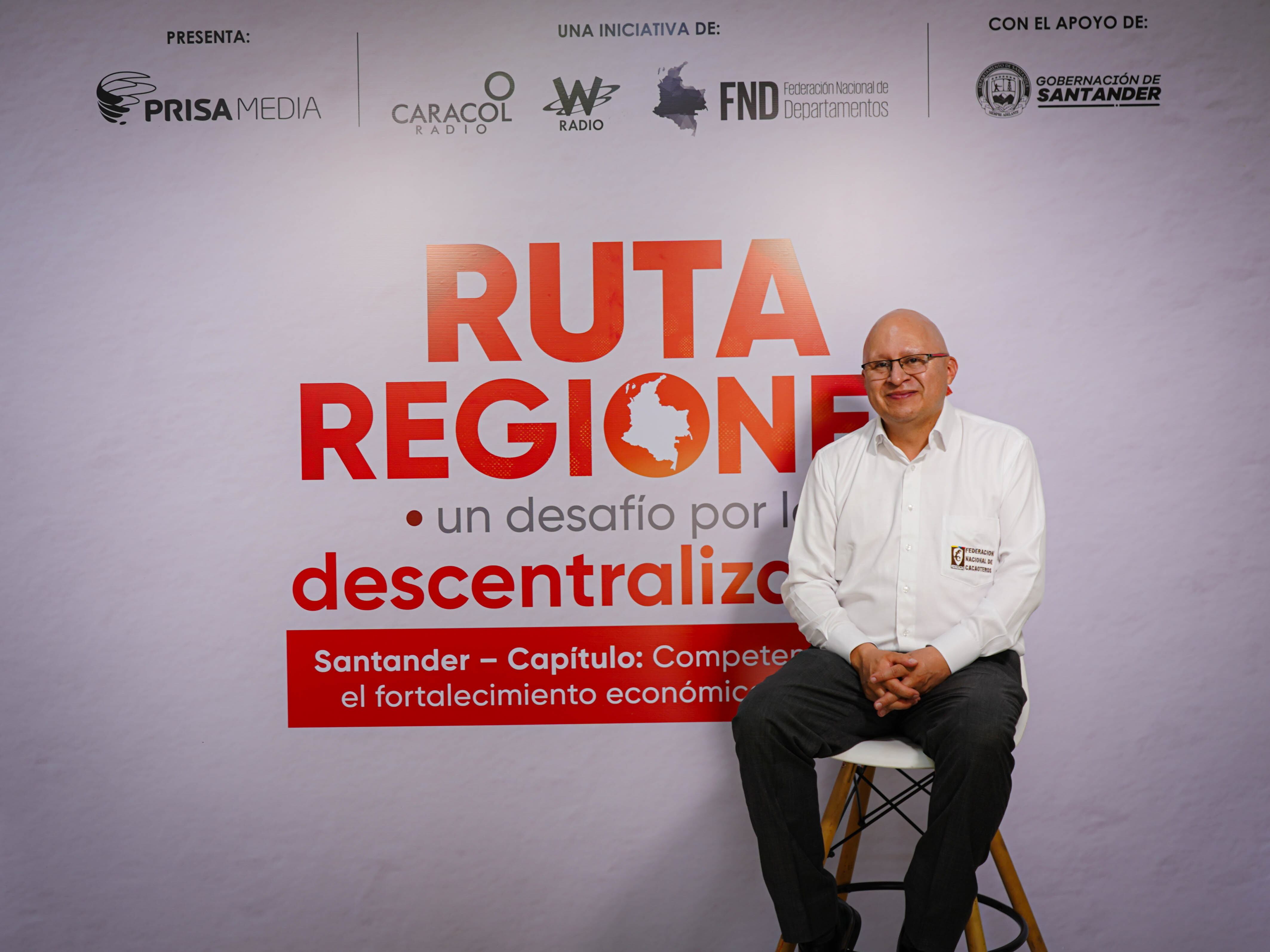 Eduard Baquero, presidente de la Federación Nacional de Cacaoteros. | Foto: Caracol Radio