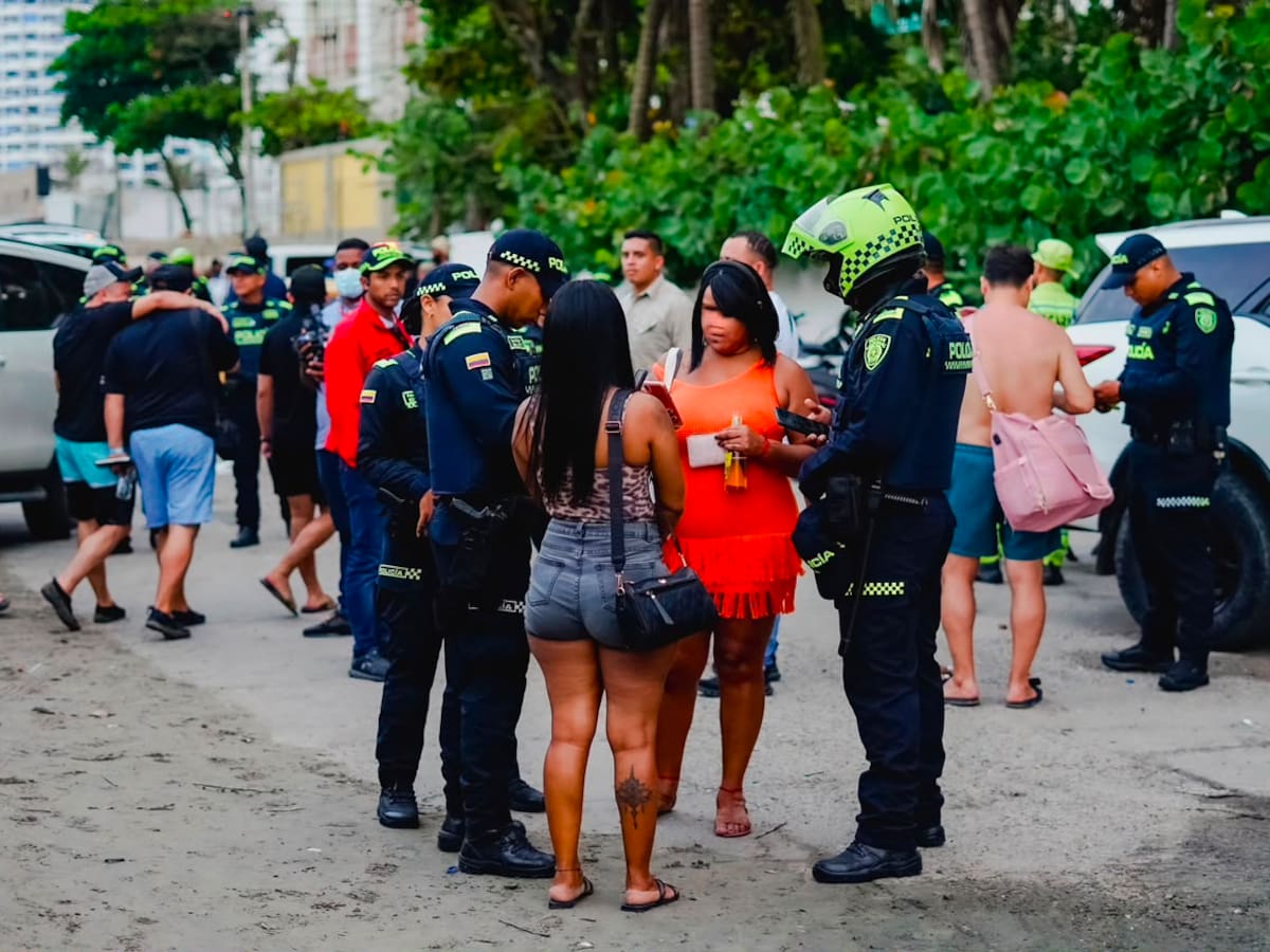 Despliegan operativo contra la trata de personas en Playa Hollywood de Bocagrande