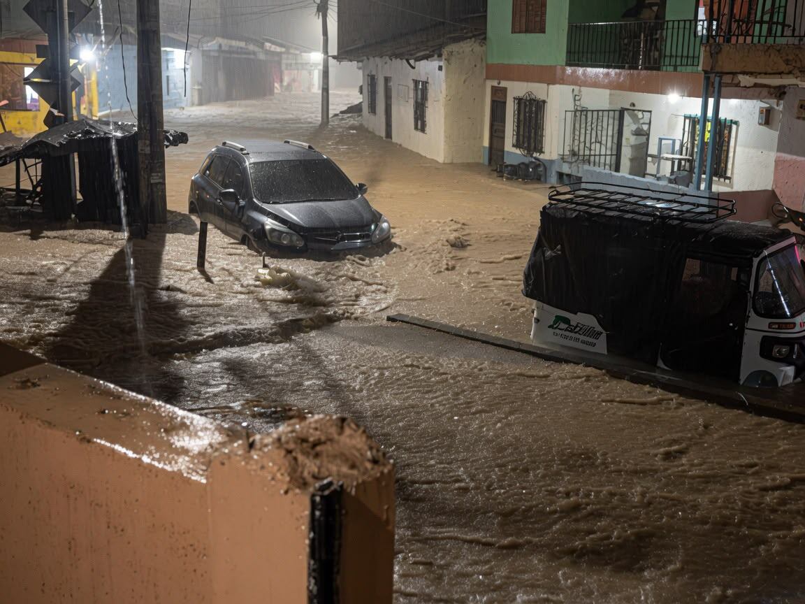 Inundaciones en Segovia, Antioquia. Cortesía: Tomada de Redes Sociales