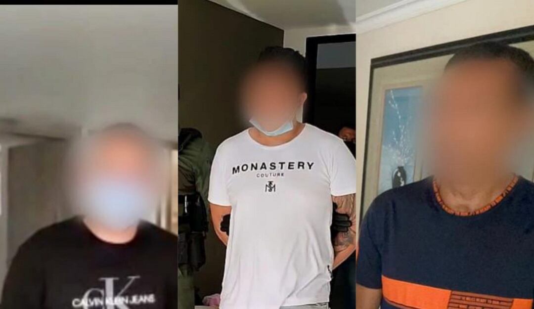 Capturados en el operativo. Cortesía: Policía