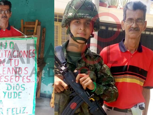Soldado en Cúcuta recibió sorpresa de su padre por cumpleaños