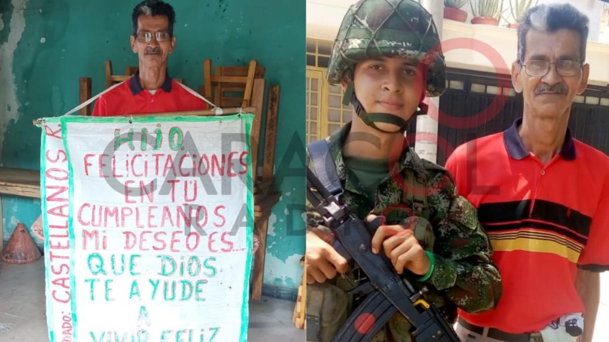 Soldado en Cúcuta recibió sorpresa de su padre por cumpleaños