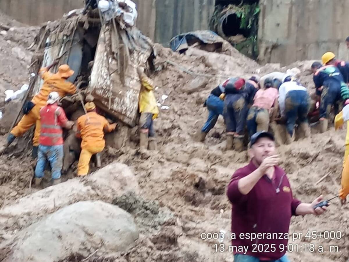Identifican a las víctimas del derrumbe de una carretera en Chocó; son padre e hijo