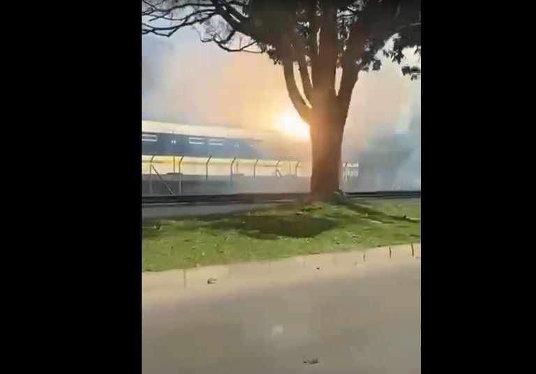 Daño en catenaria del Metro de Medellín- foto video cortesía