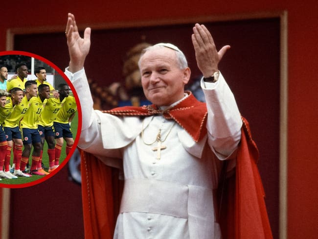 Selección Colombia y San Juan Pablo II. Fotos: Getty Images.