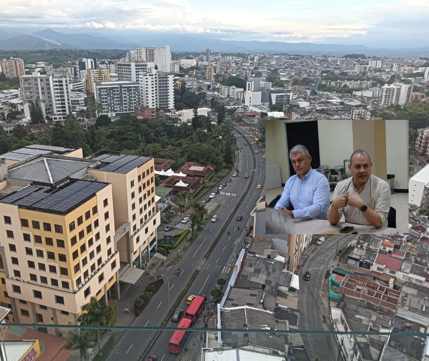 Avenida Bolívar al norte de Armenia donde cambiaría el pico y placa Foto: Adrián Trejos/ cortesía alcaldía de Armenia