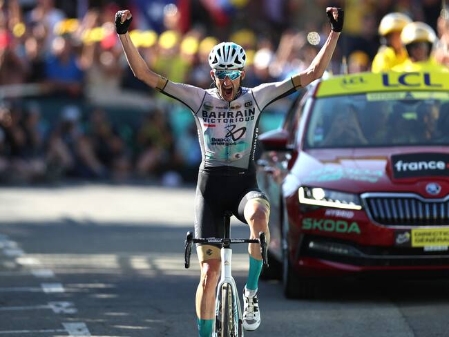 Wout Poels conquista la etapa 15 del Tour de Francia. (Photo by Thomas SAMSON / AFP) (Photo by THOMAS SAMSON/AFP via Getty Images)