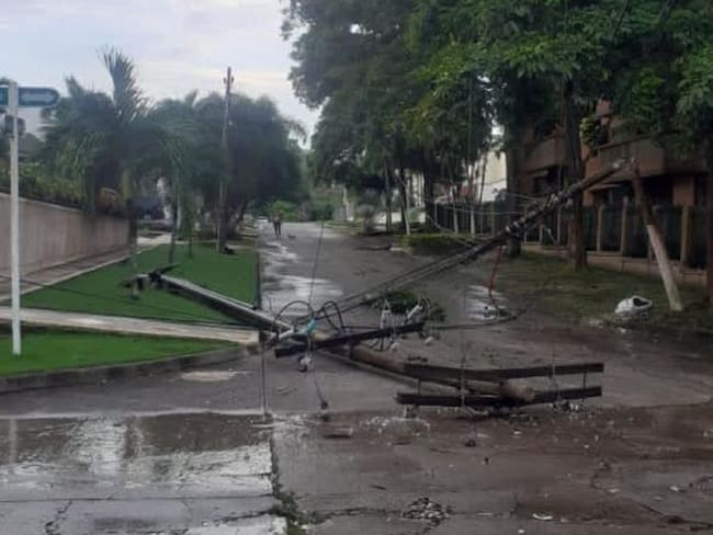 Vendaval dejó sin electricidad sectores de tres municipios de Sucre