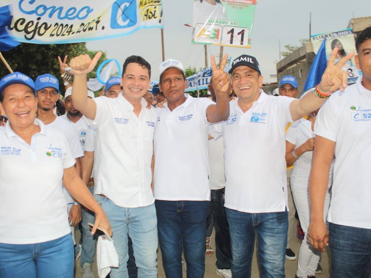 Habitantes de Clemencia demostraron apoyo a Miguel Samir Barrios