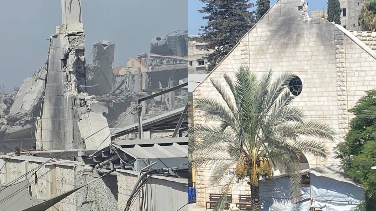 Israel atacó la única iglesia católica en la Franja de Gaza