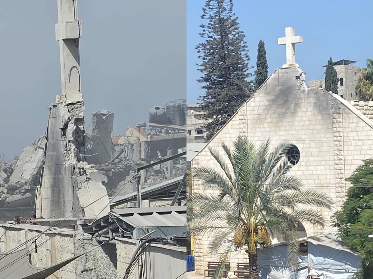 Israel atacó la única iglesia católica en la Franja de Gaza