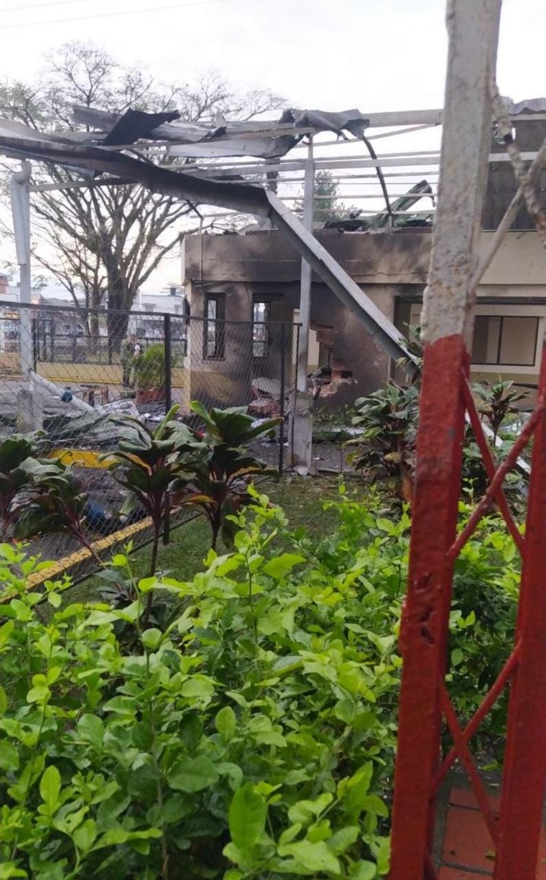 Atentado en batallón del Meta dejó un militar muerto y varios heridos. Foto: Policía Nacional