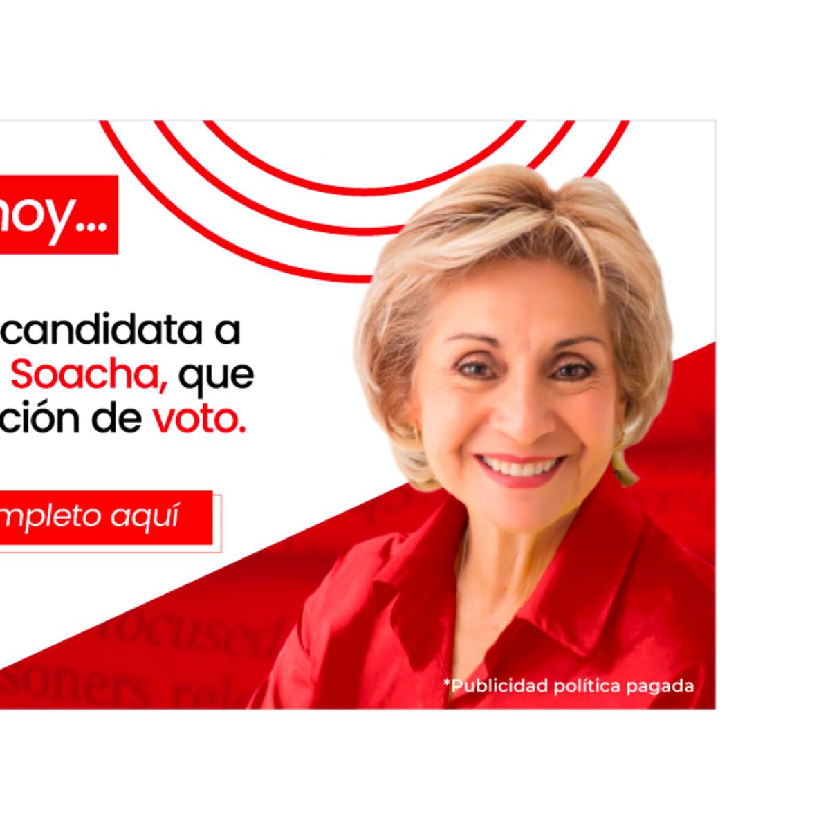 Elecciones Regionales 2023: Betty Zorro lidera intención de voto a la Alcaldía de Soacha