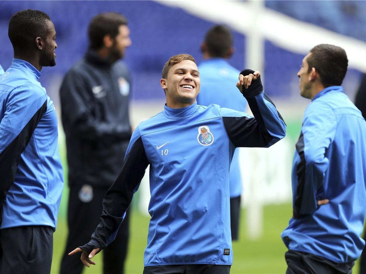 Juan Fernando Quintero disfruta su entrenamiento con Porto