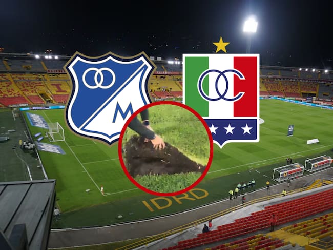 DIMAYOR aplazó el partido Millonarios vs Once Caldas tras “lamentable estado del campo” en El Campín