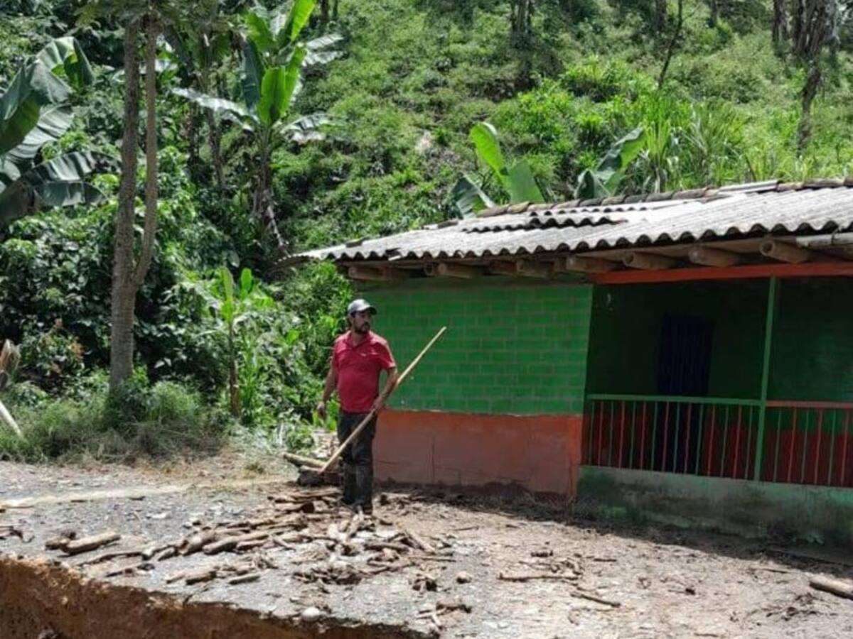 Siguen las afectaciones por las lluvias en Llano Grande en Neira, Caldas