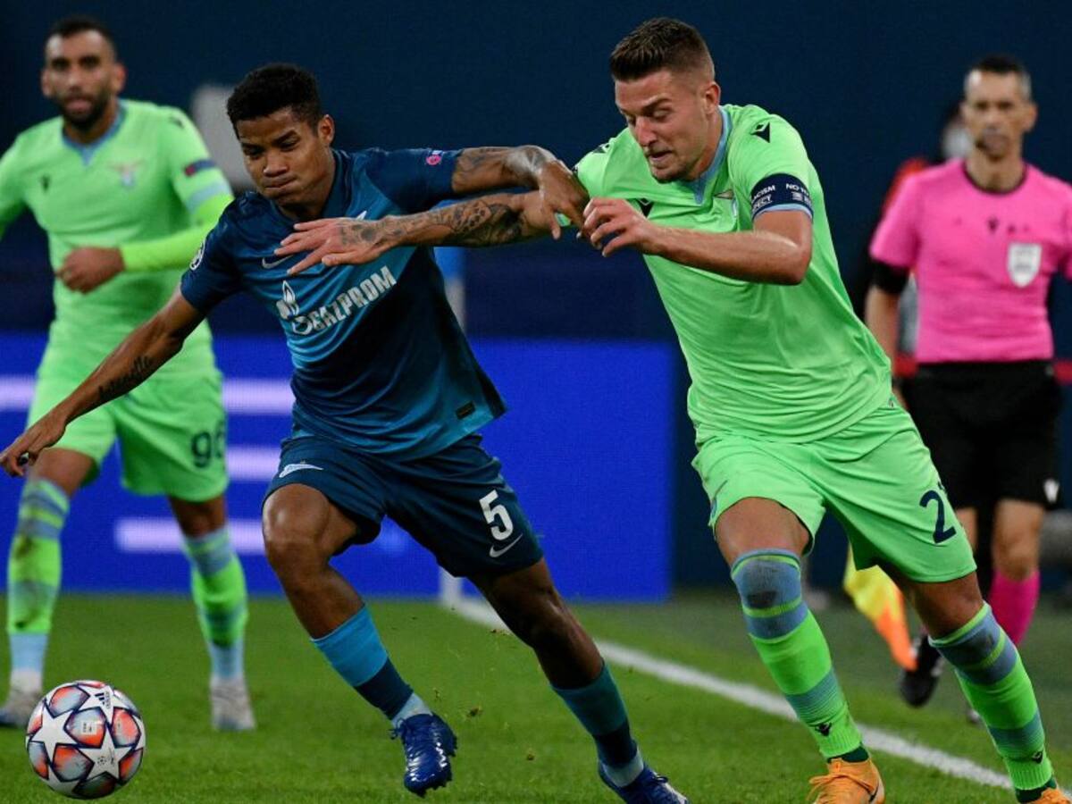 Lazio salvó un punto ante el Zenit de Wilmar Barrios en Rusia
