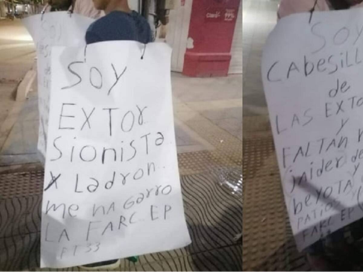 15 personas han sido exhibidas con letreros en Norte de Santander
