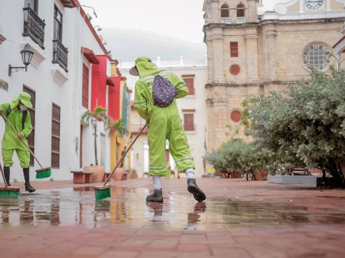 Realizan jornada de ‘Lavatón’ en el Centro Histórico de Cartagena