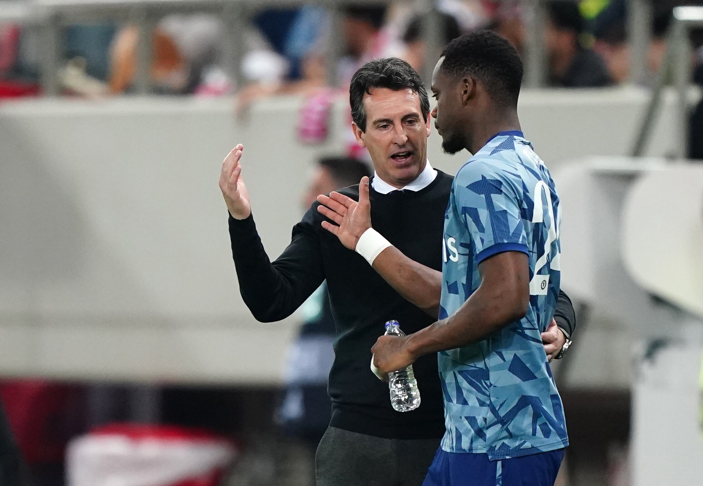 Unai Emery junto con Jhon Jader Durán en el Aston Villa. (Photo by Zac Goodwin/PA Images via Getty Images)