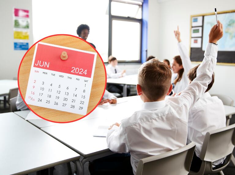 Estudiantes en clase en Colombia / Calendario de junio (Getty Images)